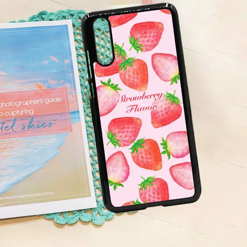 

Pink Cherries Cherry Strawberry Phone Case PC for iPhone 11 12 pro XS MAX 8 7 6 6S Plus X 5S SE 2020 XR