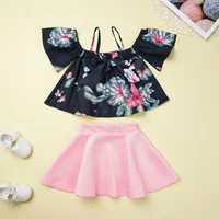 2020 talloly spring and summer hot selling floral sling short skirt two piece set in europe and america
