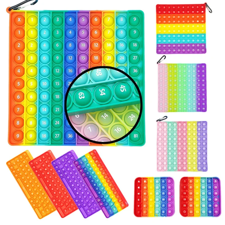 

New push pop bubble popit simple silicone poppet fidget Sensory set advent calender calendar toys christmas packs for kid