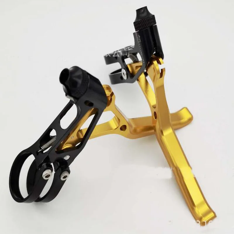 8 цветов 64 г Сверхлегкий велосипедный тормозной рычаг для MTB Brompton BMX велосипед Ultimate Extralite's линия тормозной ручки - Цвет: gold