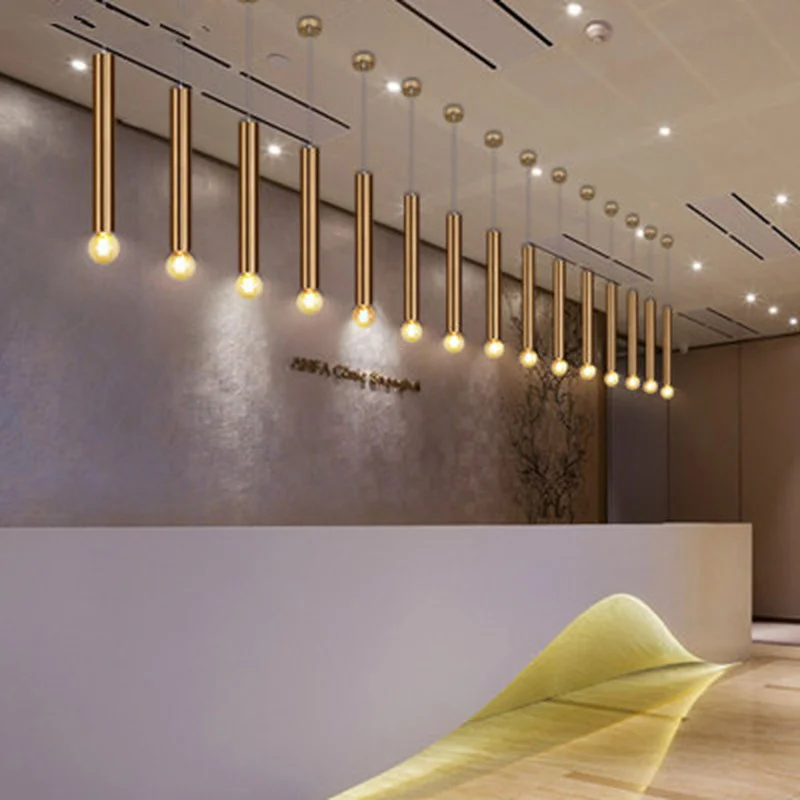 Золотая Подвесная лампа нижнее освещение кухонный остров столовая гостиная