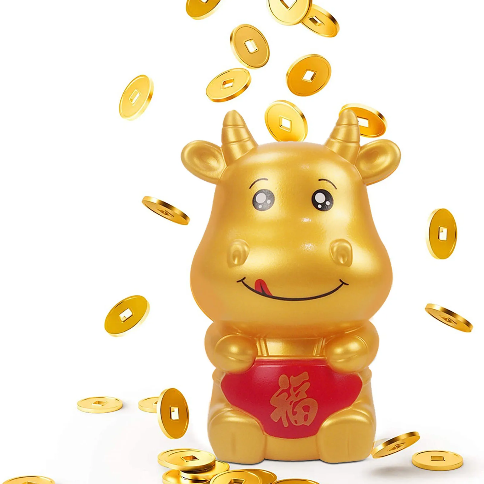 Копилка Милая Детская копилка золотой БЫК мультяшный Ретро бак для монет
