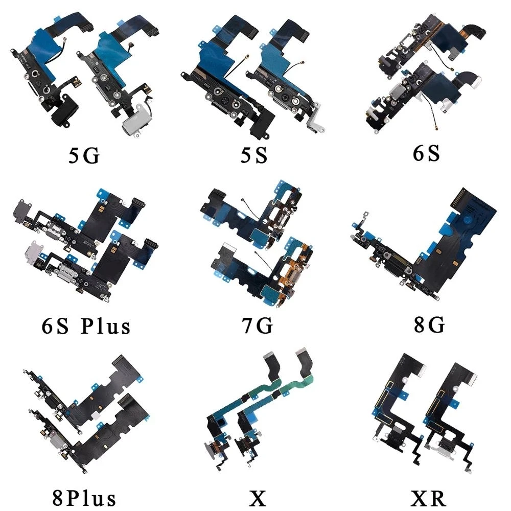 1 шт. зарядное устройство зарядный порт USB док-станция разъем Замена для iPhone 5 5C 5S 6 6S 7 Plus аудио разъем гибкий кабель для наушников