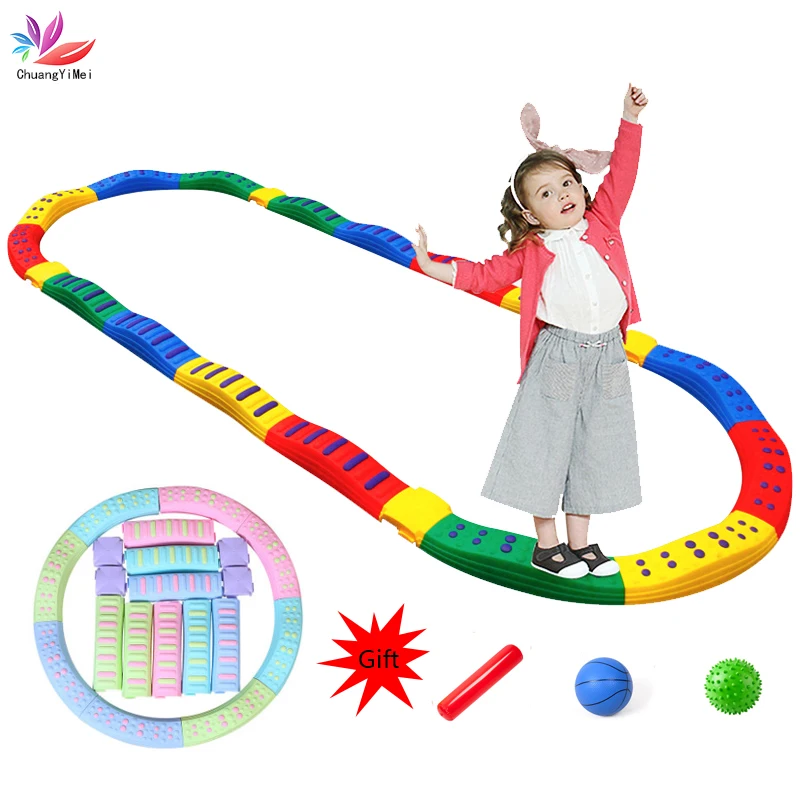 Детская балансировочная игрушка шаговый массаж тактильная доска изогнутая для