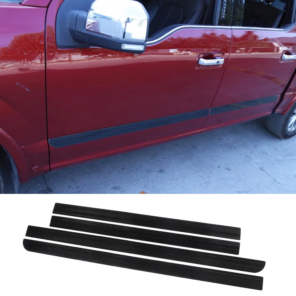 

Stainless Steel Body Side Molding Strips Door Moulding Decorative Trim for Ford F150 2015-2021 Exterior Car Accessories