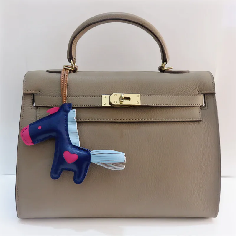 Милые мини-лошадь из воловьей кожи Обувь ручной работы натуральной сумки