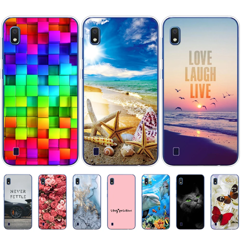 Силиконовый чехол для Samsung A10 мягкая и гибкая накладка из ТПУ телефона Galaxy GalaxyA10 10