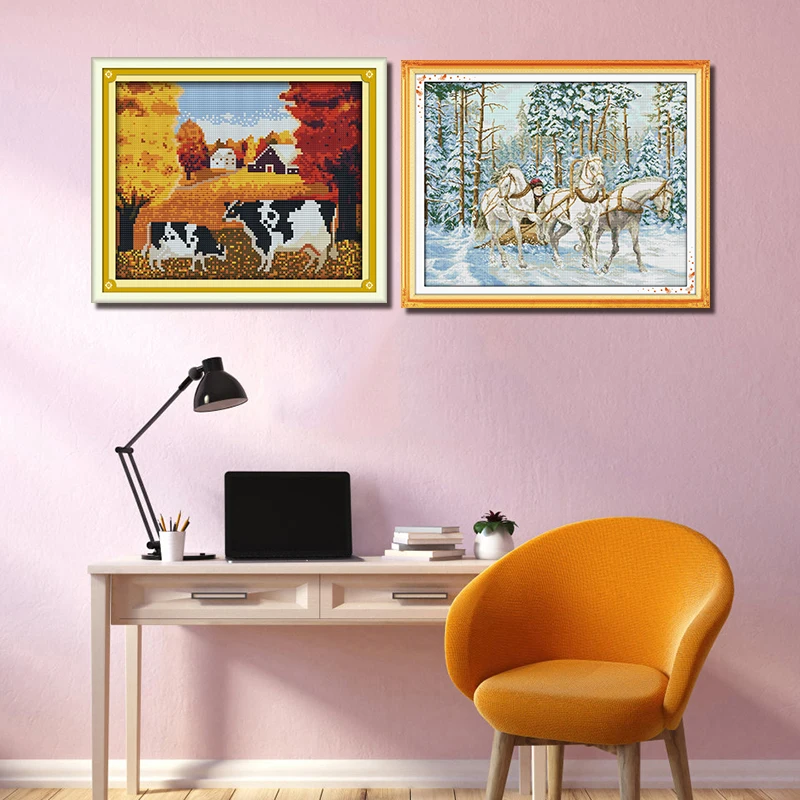 Joy Sunday Набор для вышивки крестиком серия &quotсделай сам&quot 14 каратный узор печатная