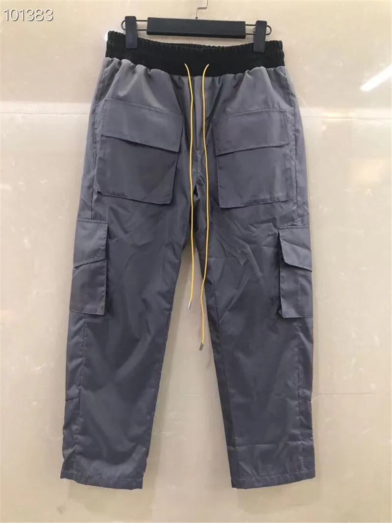 RHUDE PANTS MEN WOMEN 1:1 high quality Pants Full Length Hip hop Streetwear Mens RHUDE Trousers