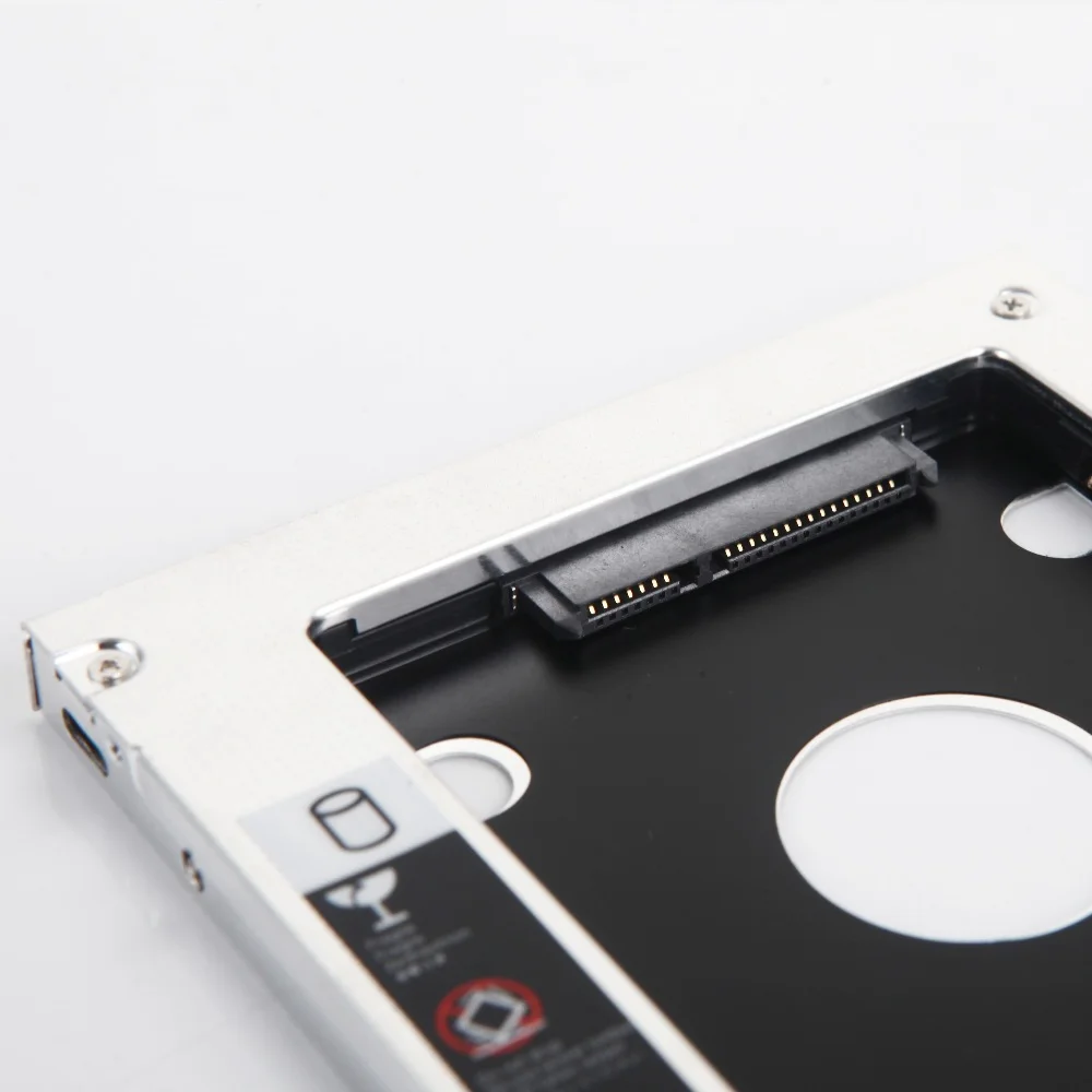 Универсальный алюминиевый SATA 2nd HDD SSD жесткий диск Оптический Caddy адаптер рамка
