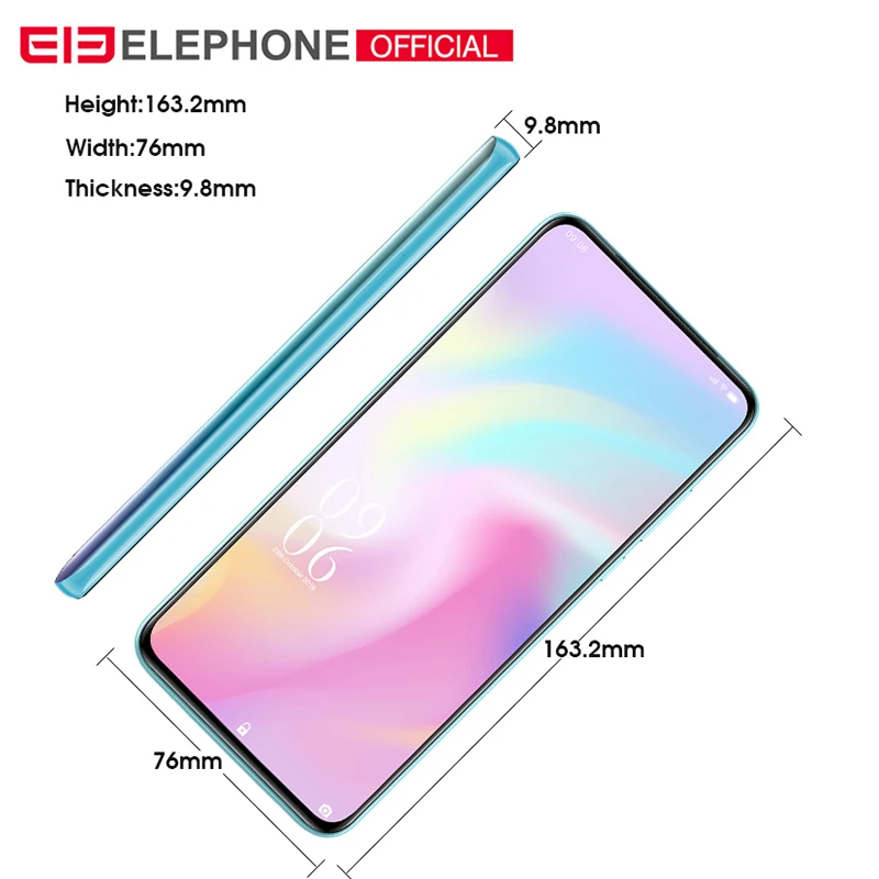 Elephone PX 6,5" FHD+ полноэкранный глобальный мобильный телефон Android 9,0 MT6763 дизайн всплывающая камера 16 МП камера смартфон