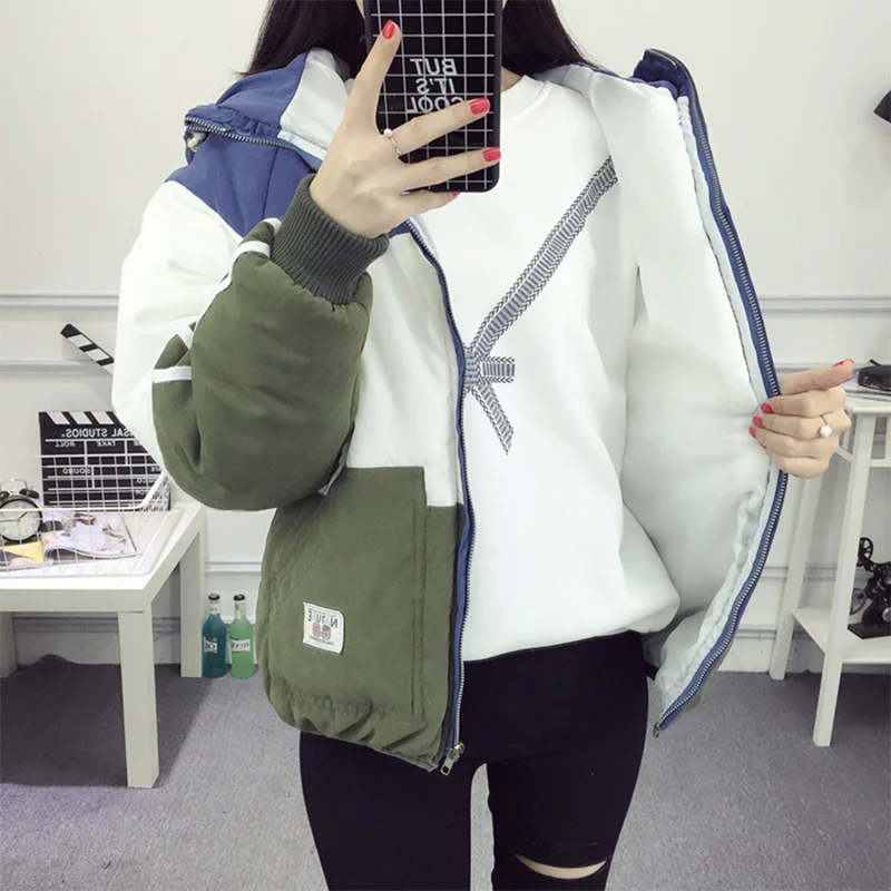 Новинка 2019 года осенне зимнее пальто женская плотная цветная хлопковая куртка с