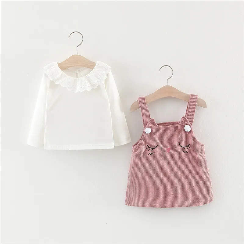 Осеннее платье для маленьких девочек принцессы хлопковая футболка с длинными