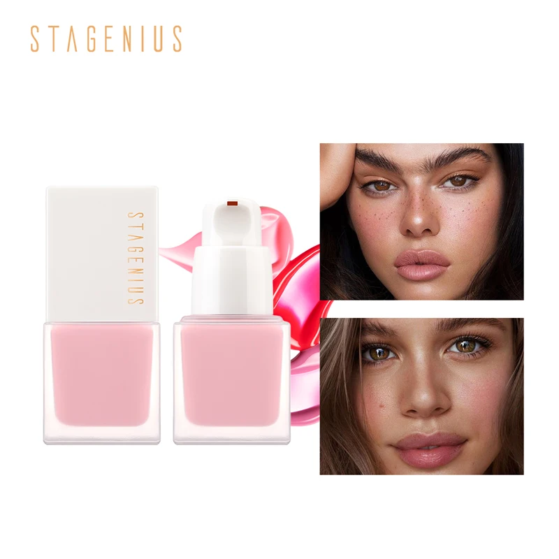 

STAGENIUS Liquid Blush Velvet Matte Pigment Lasting Natural Facial Blusher Cheek Blush Face Contour Brightens Makeup Cosmetics