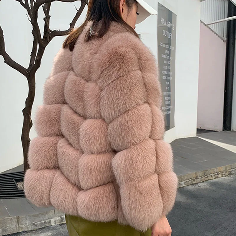 CP356 Khaki CP зимняя шуба из искусственного лисьего меха женская модная длинная пушистая Меховая куртка женское элегантное пальто с отложным воротником CP356 - Цвет: CP356 Khaki