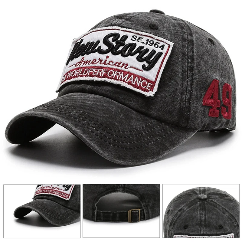 

News Spring And Autumn Fashion Outdoor Sports Baseball Cap Retro Embroidery Men's Cap Hip Hop Rebound Caps