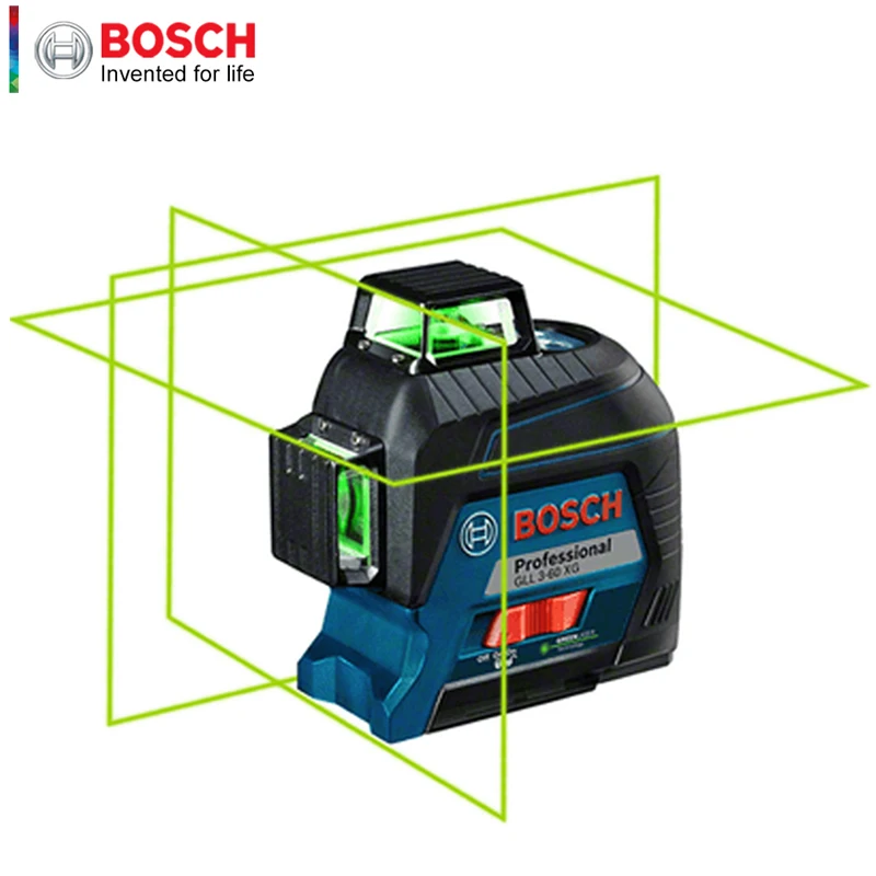 Лазерный уровень Bosch зеленый самонивелирующийся нивелир с вертикальными и