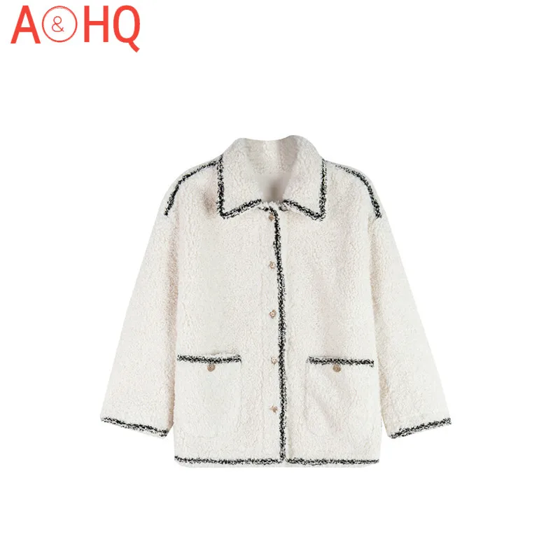 

Imitation Lamb Fur Coat Bohemia Women Fragrant Vacation Casual Coat One-piece Autumn/Winter Women's Faux Fur Coat Jacket