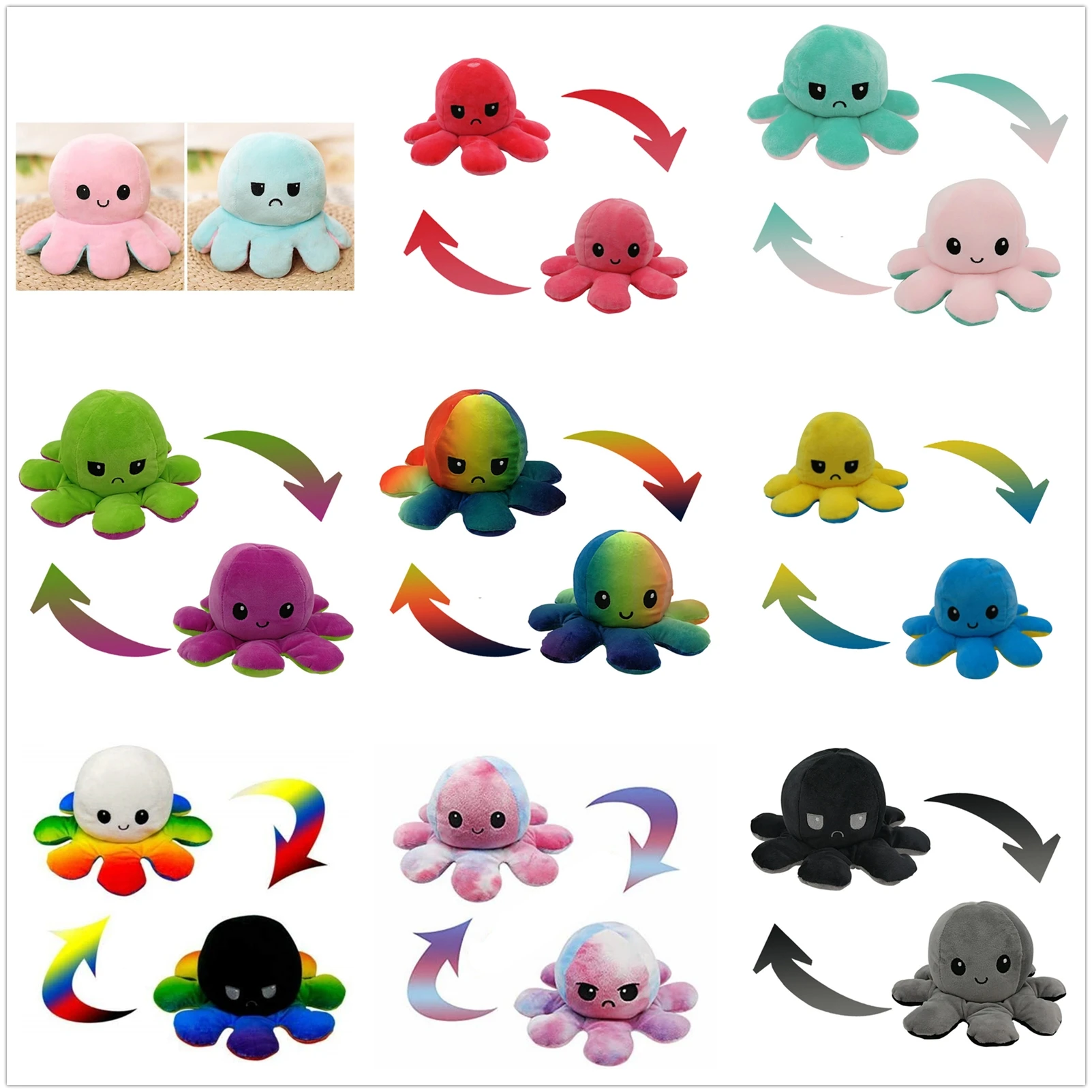 

Doll Stuffed Emotional New Flip Funny Toy Stuffed Toy Funny Present Plush Doll Fitget Toys Decoration Artwork For Home Stuffed