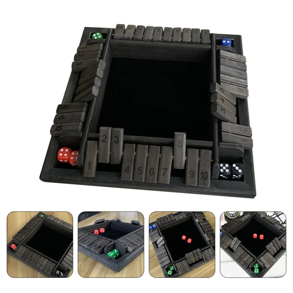 

1 Set of Four-person Board Game Four-sided Flop Games Digital Board Game