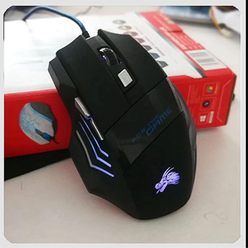 

Профессиональная Проводная USB игровая компьютерная мышь 5500 DPI, оптическая светодиодная игровая мышь для компьютера Overwatch
