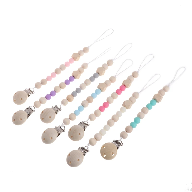 Держатель для соски из бисера деревянная детская соска зажим цепь поводок ремень