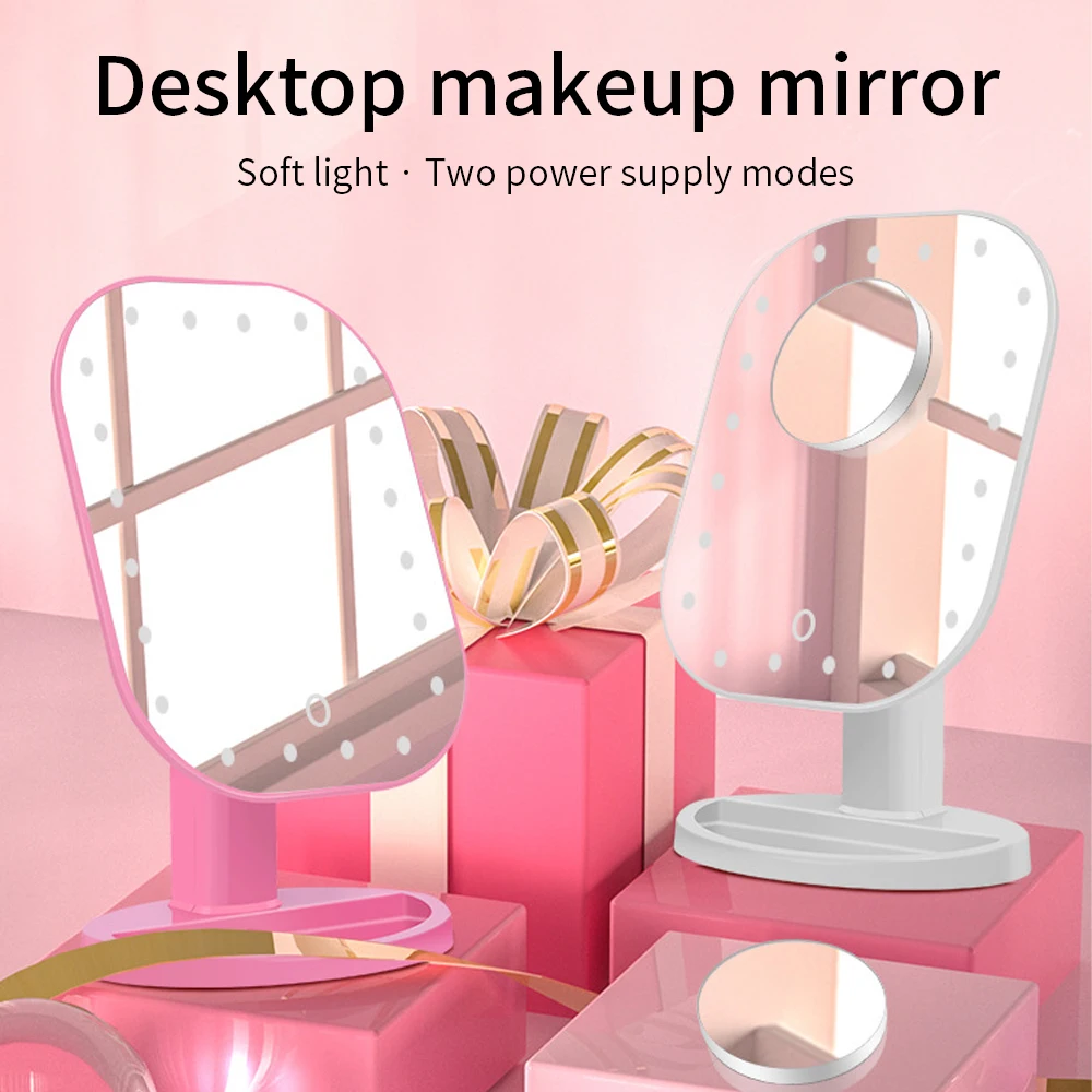 

Makeup Mirror Led Magnifying Cosmetic Mirror with Light Vanity Make up Grossissant 10X Storage Desk Mirrors Touch Screen Miroir