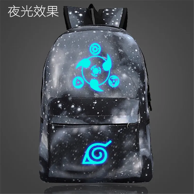 9Luminous effect Наруто рюкзак сумка для ноутбука Подростковая школьная сумка для мальчиков и девочек Uzumaki рюкзак для косплея Мужская Женская дорожная сумка - Цвет: 9Luminous effect