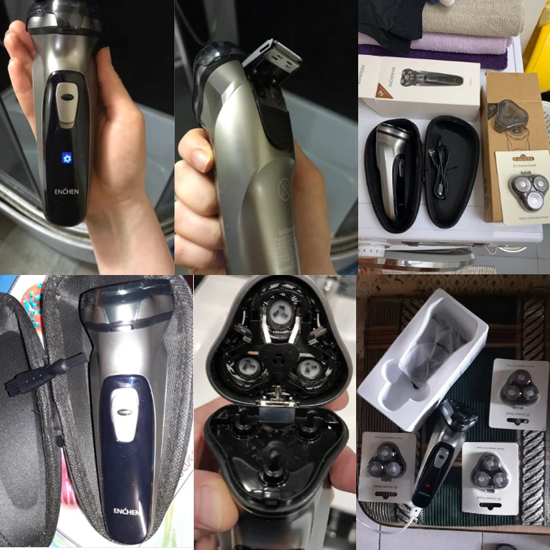

Xiaomi ENCHEN men's shaver electric beard razor men's trimmer floating blade washable head USB rechargeable rechargeable 3D head