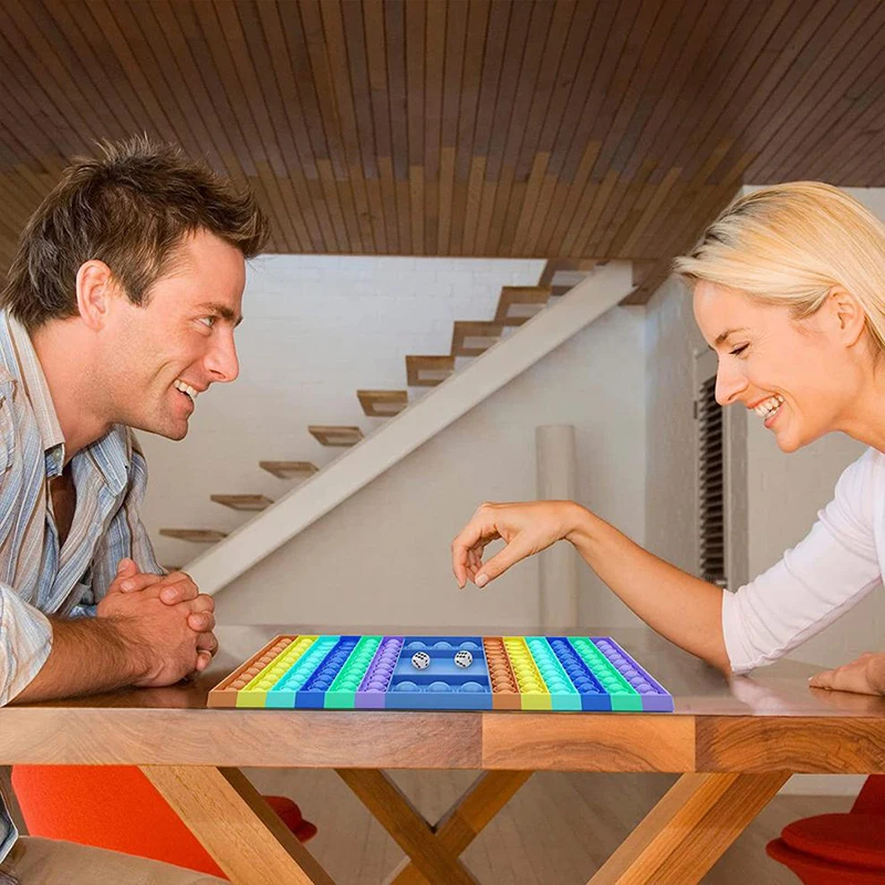 Rompecabezas Rectangular de gran tama&ntilde;o para ni&ntilde;os, juegos de mesa familiar de escritorio de colores del arco&iacute;ris, regalo para ni&ntilde;os-4