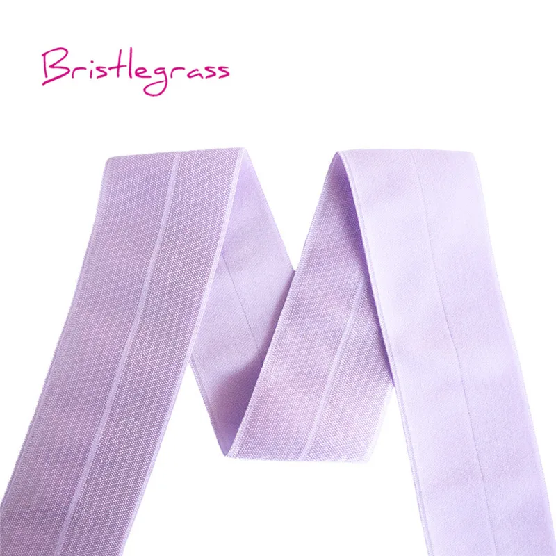 BRISTLEGRASS 5 ярдов 1-1/" 40 мм Блестящий враг складной эластичный спандекс атласная лента для волос галстук платье с повязкой кружевной отделкой DIY шитье ремесло
