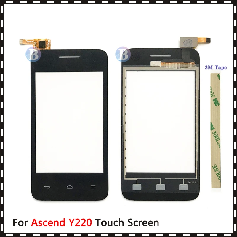 

Высококачественный сенсорный экран 3,5 дюйма для Huawei Ascend Y220 Y220T Y220U Y220C, дигитайзер, сенсор, внешнее стекло, объектив, панель, черный