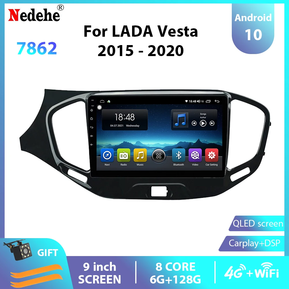 Автомагнитола 2DIN 9 дюймов Android 10 0 мультимедиа GPS-плеер навигация для LADA Vesta 2015-2020