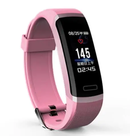 pink Lerbyee фитнес-трекер GT101 монитор сердечного ритма Bluetooth Смарт-браслет для мужчин и женщин спортивные Смарт-часы шагомер для iOS Android - Цвет: pink