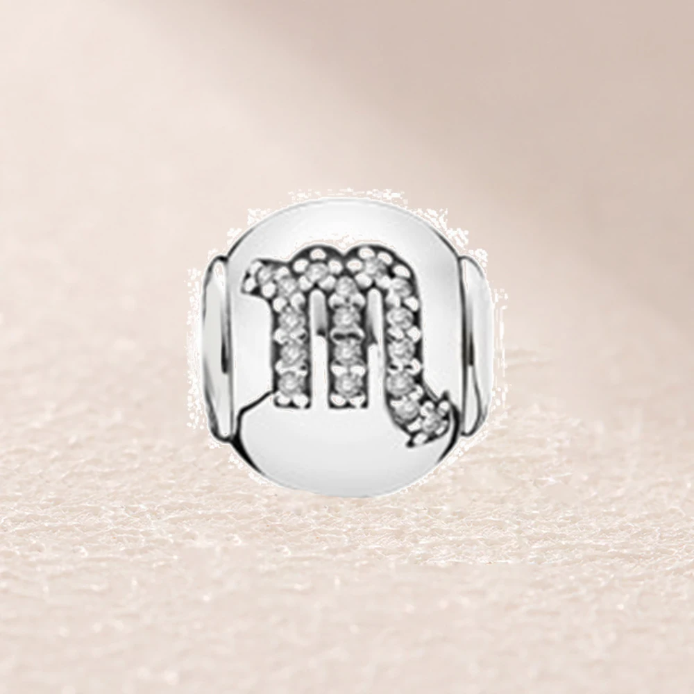 

796041CZ SCORPIO COLLECTION Silver charm with cubic zirconia
