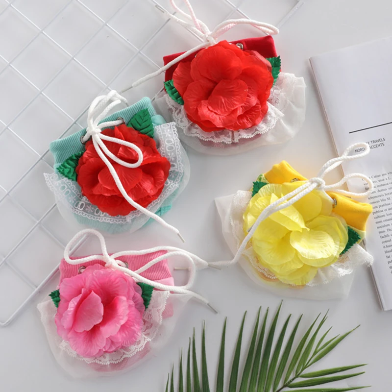 

Big Flower Female Dog Diaper Physiological Pants Pet Sanitary Short Pet Menstrual Pet Supplies Hygienic Clean Underwear S-XL