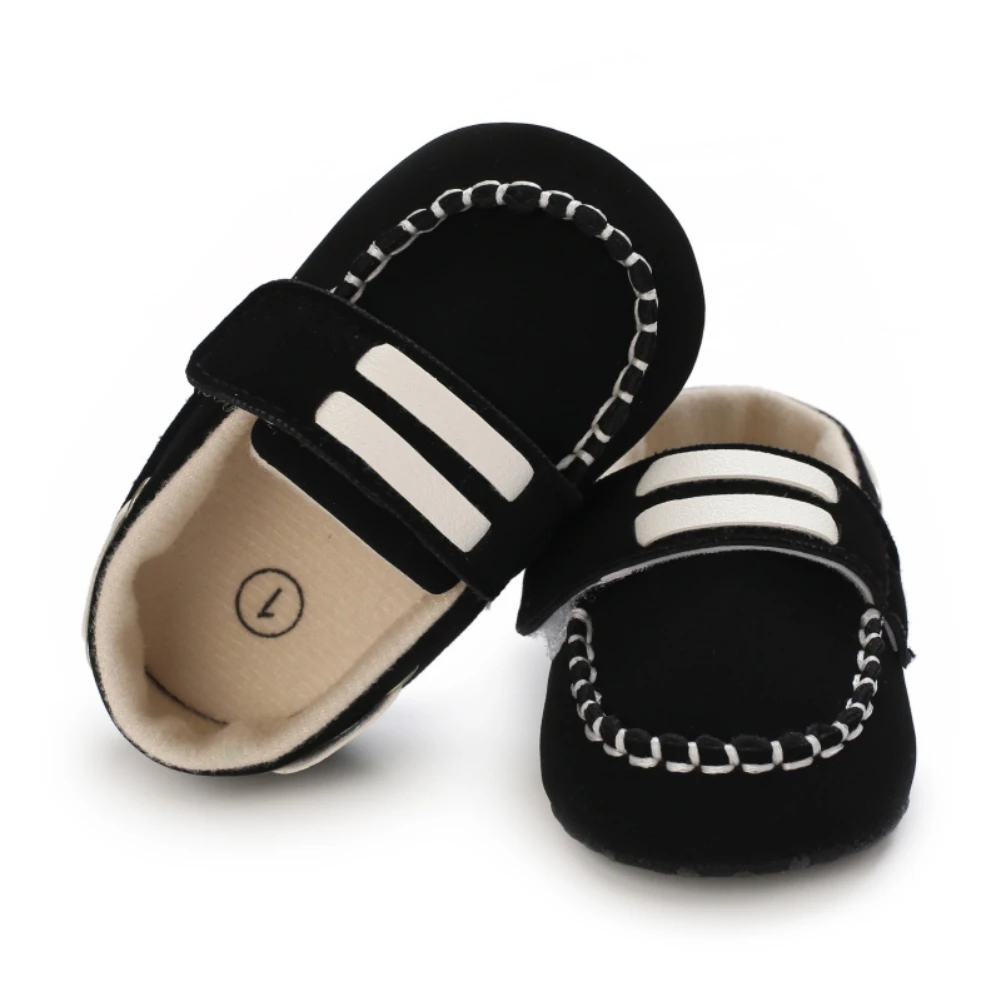 

Baywell Infant Baby Boys Girls Shoes Moccasins Classic Soft Leather Fashion Slip-on Peas Shoes Casual Newborn First Walkers