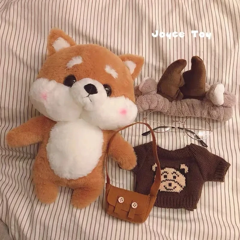 Игрушка плюшевая в виде милой собаки Сиба-ину 30 см | Игрушки и хобби