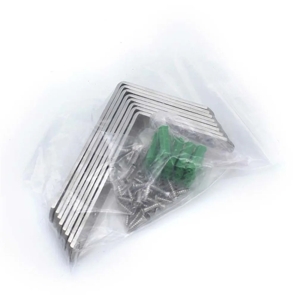 4/8 шт L кронштейн из нержавеющей стали Твердая Полка Поддержка угловая скобка