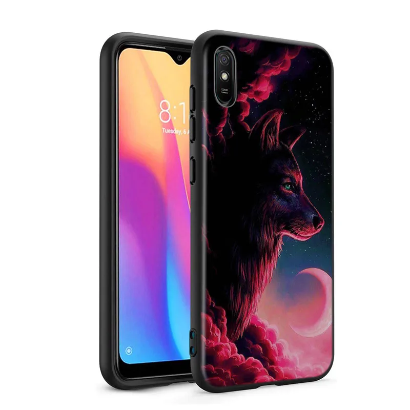 Moon Roaring Wolf Silicone Cover For Xiaomi Redmi 9 9T 9C 8 7 6 Pro 9AT 9A 8A 7A 6A S2 5 5A 4X Plus Phone Case