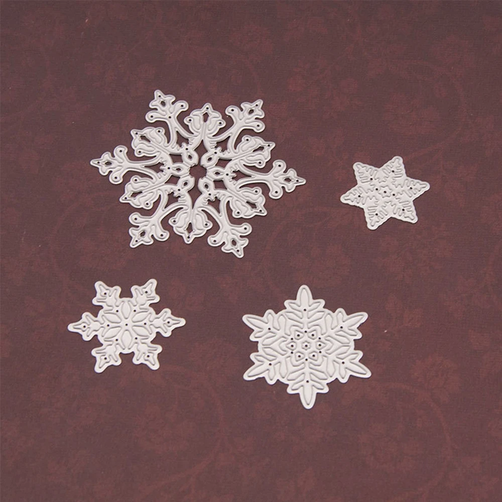 DIY креативные снежинки Вырубные Формы Рождественские металлические штампы