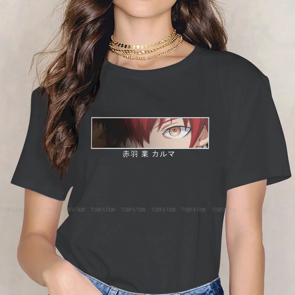 

Karma Akabane Eye Style TShirt for Girl Assassination Classroom Octopus Teacher 4XL 5XL Comfortable Hip Hop Gift Clothes T Shirt