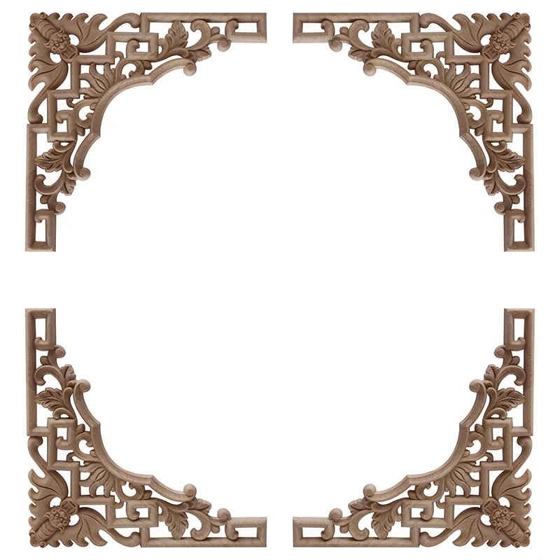 Европейская резьба по дереву переводная картинка угол цветок твердая деревянная