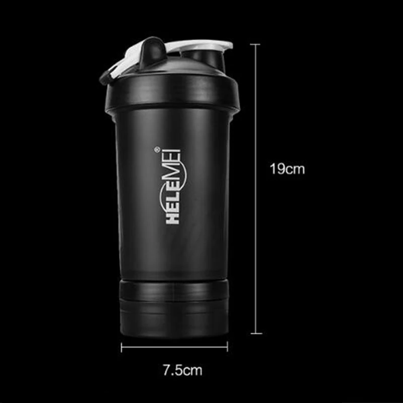 650 мл Пластик скраб тряски чашки весы Шейкер Бутылка шейкер для протеина