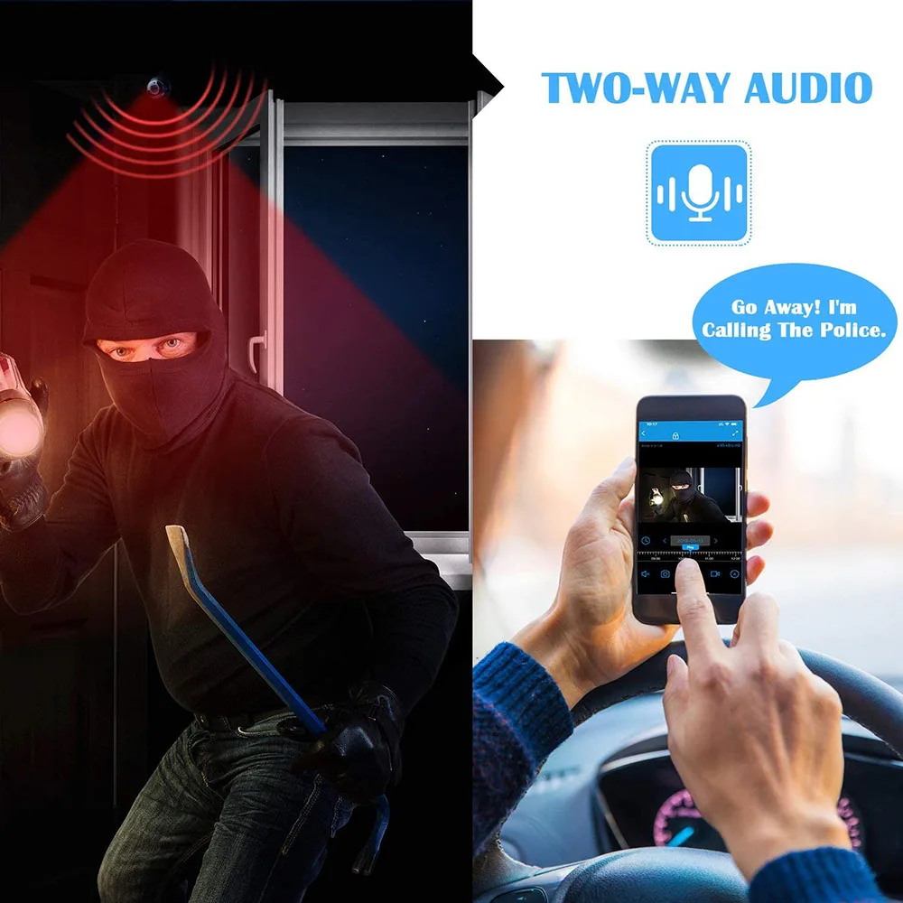 Беспроводная мини камера HD с Wi Fi IP ночное видение для умного дома
