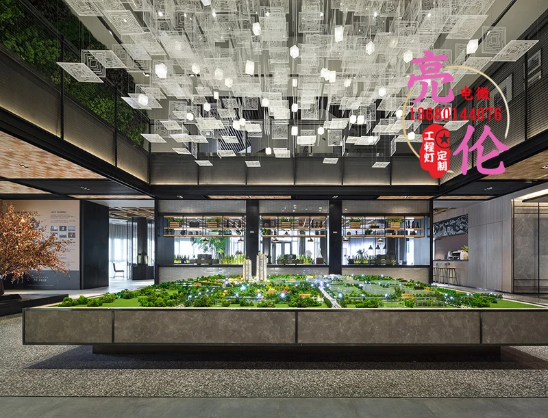 Новый китайский стиль коробка художественная люстра отдел продаж Shapan район