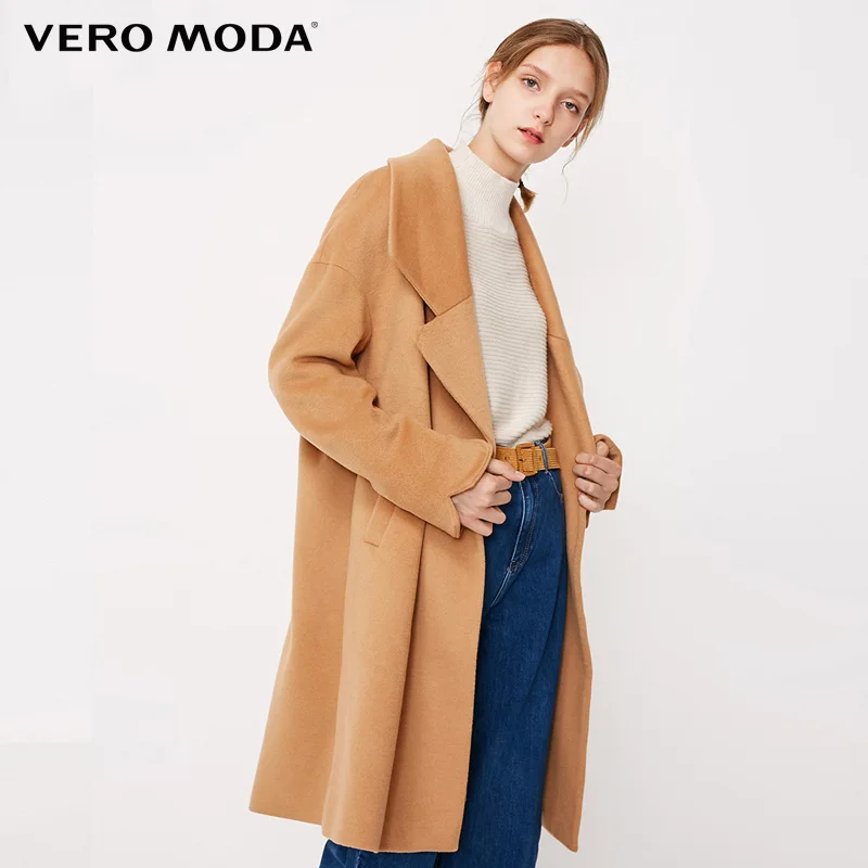 Vero Moda зимнее женское свободное однобортное шерстяное пальто Верхняя одежда куртка | 318327529