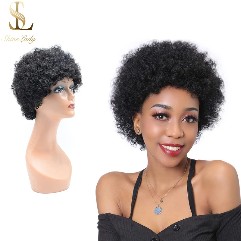 Парики из натуральных человеческих волос 130% плотности 8 дюймов|Парики полностью