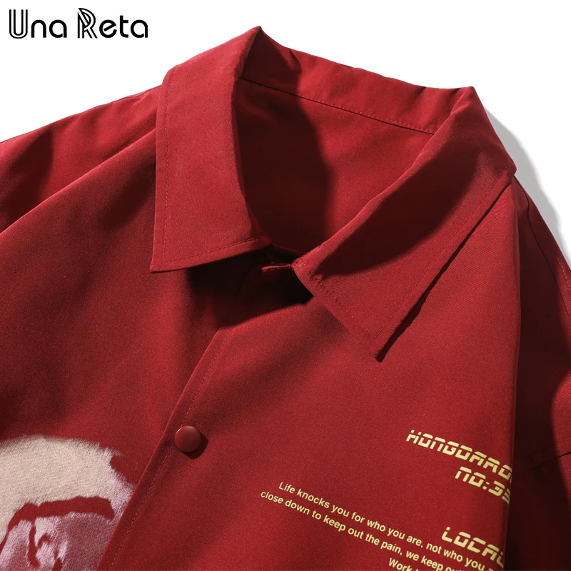 Мужская куртка Una Reta новая мужская одежда в стиле хип хоп однобортная с принтом