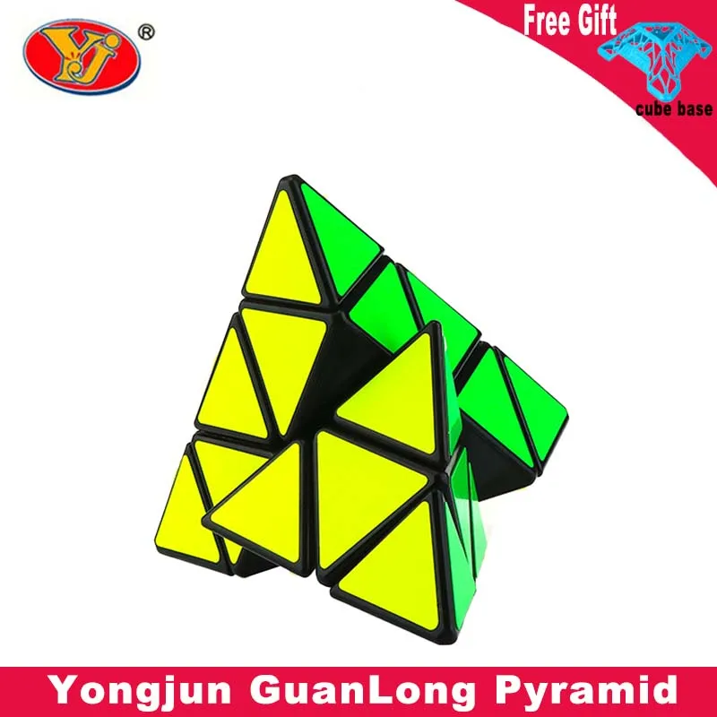 

yongjun GuanLong Pyramid 3x3 Magic Cube YJ 3x3x3 Speed Cube Kids Toys Cubo Magico Children Education Toy